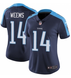 Women's Nike Tennessee Titans #14 Eric Weems Navy Blue Alternate Vapor Untouchable Limited Player NFL Jersey