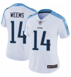Women's Nike Tennessee Titans #14 Eric Weems White Vapor Untouchable Limited Player NFL Jersey