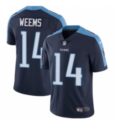 Youth Nike Tennessee Titans #14 Eric Weems Navy Blue Alternate Vapor Untouchable Limited Player NFL Jersey