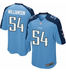 Men's Nike Tennessee Titans #54 Avery Williamson Game Light Blue Team Color NFL Jersey
