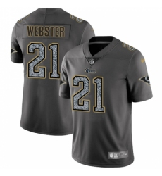 Men's Nike Los Angeles Rams #21 Kayvon Webster Gray Static Vapor Untouchable Limited NFL Jersey
