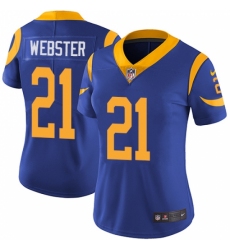 Women's Nike Los Angeles Rams #21 Kayvon Webster Elite Royal Blue Alternate NFL Jersey