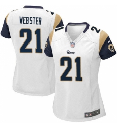 Women's Nike Los Angeles Rams #21 Kayvon Webster Game White NFL Jersey