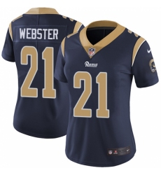 Women's Nike Los Angeles Rams #21 Kayvon Webster Navy Blue Team Color Vapor Untouchable Limited Player NFL Jersey
