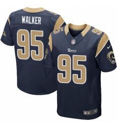 Men's Nike Los Angeles Rams #95 Tyrunn Walker Navy Blue Team Color Vapor Untouchable Elite Player NFL Jersey