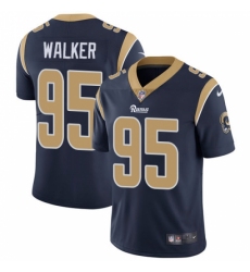 Men's Nike Los Angeles Rams #95 Tyrunn Walker Navy Blue Team Color Vapor Untouchable Limited Player NFL Jersey