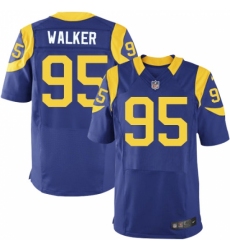 Men's Nike Los Angeles Rams #95 Tyrunn Walker Royal Blue Alternate Vapor Untouchable Elite Player NFL Jersey