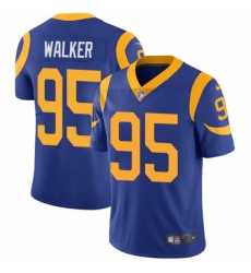 Men's Nike Los Angeles Rams #95 Tyrunn Walker Royal Blue Alternate Vapor Untouchable Limited Player NFL Jersey