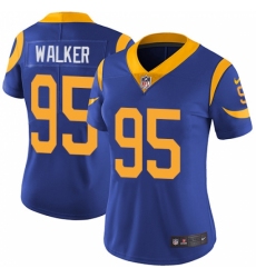 Women's Nike Los Angeles Rams #95 Tyrunn Walker Elite Royal Blue Alternate NFL Jersey