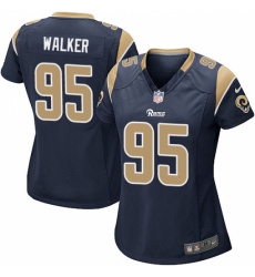 Women's Nike Los Angeles Rams #95 Tyrunn Walker Game Navy Blue Team Color NFL Jersey