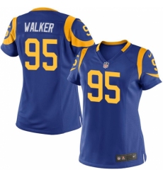 Women's Nike Los Angeles Rams #95 Tyrunn Walker Game Royal Blue Alternate NFL Jersey