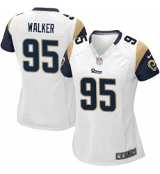 Women's Nike Los Angeles Rams #95 Tyrunn Walker Game White NFL Jersey