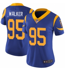 Women's Nike Los Angeles Rams #95 Tyrunn Walker Royal Blue Alternate Vapor Untouchable Limited Player NFL Jersey