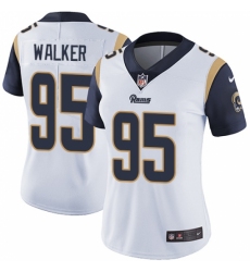 Women's Nike Los Angeles Rams #95 Tyrunn Walker White Vapor Untouchable Limited Player NFL Jersey