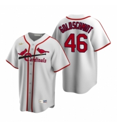 Men's Nike St. Louis Cardinals #46 Paul Goldschmidt White Cooperstown Collection Home Stitched Baseball Jersey
