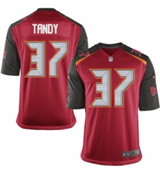 Men's Nike Tampa Bay Buccaneers #37 Keith Tandy Game Red Team Color NFL Jersey