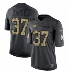 Men's Nike Tampa Bay Buccaneers #37 Keith Tandy Limited Black 2016 Salute to Service NFL Jersey