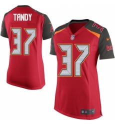 Women's Nike Tampa Bay Buccaneers #37 Keith Tandy Game Red Team Color NFL Jersey