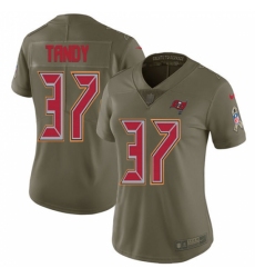 Women's Nike Tampa Bay Buccaneers #37 Keith Tandy Limited Olive 2017 Salute to Service NFL Jersey