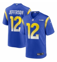 Men's Los Angeles Rams #12 Van Jefferson Blue Nike Royal Vapor Limited Jersey.webp