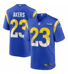 Men's Los Angeles Rams #23 Cam Akers Blue Nike Royal Vapor Limited Jersey.webp