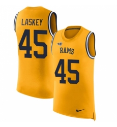 Men's Nike Los Angeles Rams #45 Zach Laskey Limited Gold Rush Player Name & Number Tank Top NFL Jersey