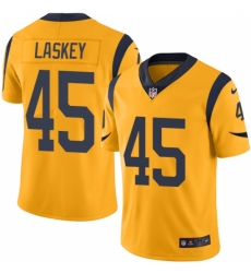 Men's Nike Los Angeles Rams #45 Zach Laskey Limited Gold Rush Vapor Untouchable NFL Jersey