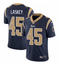 Men's Nike Los Angeles Rams #45 Zach Laskey Navy Blue Team Color Vapor Untouchable Limited Player NFL Jersey