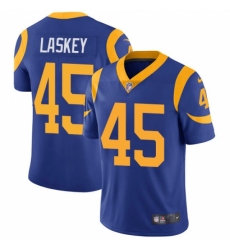 Men's Nike Los Angeles Rams #45 Zach Laskey Royal Blue Alternate Vapor Untouchable Limited Player NFL Jersey