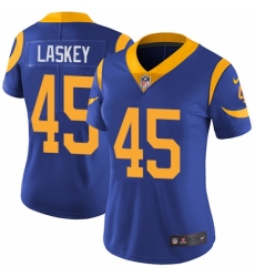 Women's Nike Los Angeles Rams #45 Zach Laskey Elite Royal Blue Alternate NFL Jersey