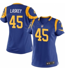 Women's Nike Los Angeles Rams #45 Zach Laskey Game Royal Blue Alternate NFL Jersey