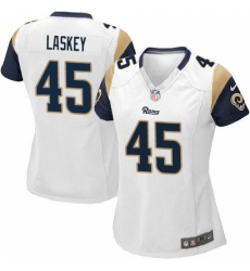 Women's Nike Los Angeles Rams #45 Zach Laskey Game White NFL Jersey