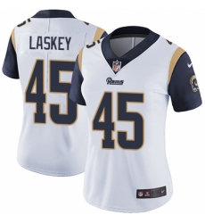 Women's Nike Los Angeles Rams #45 Zach Laskey White Vapor Untouchable Limited Player NFL Jersey