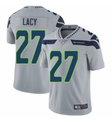 Men's Nike Seattle Seahawks #27 Eddie Lacy Grey Alternate Vapor Untouchable Limited Player NFL Jersey