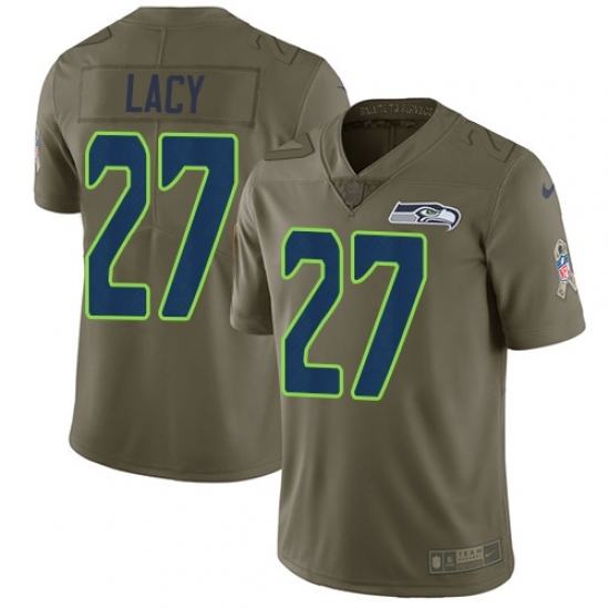 Men's Nike Seattle Seahawks #27 Eddie Lacy Limited Olive 2017 Salute to Service NFL Jersey Men's Nike Seattle Seahawks #27 Eddie Lacy Limited Olive 2017 Salute to Service NFL Jersey