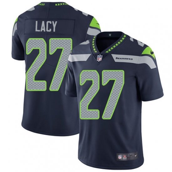Men's Nike Seattle Seahawks #27 Eddie Lacy Steel Blue Team Color Vapor Untouchable Limited Player NFL Jersey Men's Nike Seattle Seahawks #27 Eddie Lacy Steel Blue Team Color Vapor Untouchable Limited Player NFL Jersey