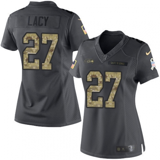 Women's Nike Seattle Seahawks #27 Eddie Lacy Limited Black 2016 Salute to Service NFL Jersey Women's Nike Seattle Seahawks #27 Eddie Lacy Limited Black 2016 Salute to Service NFL Jersey