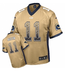 Men's Nike Los Angeles Rams #11 Tavon Austin Elite Gold Drift Fashion NFL Jersey