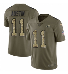 Youth Nike Los Angeles Rams #11 Tavon Austin Limited Olive/Camo 2017 Salute to Service NFL Jersey