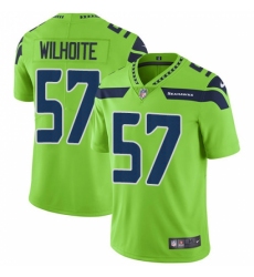 Men's Nike Seattle Seahawks #57 Michael Wilhoite Limited Green Rush Vapor Untouchable NFL Jersey