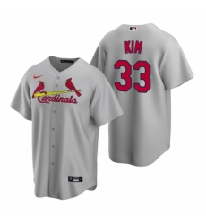 Men's Nike St. Louis Cardinals #33 Kwang-hyun Kim Gray Road Stitched Baseball Jersey