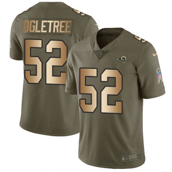 Men's Nike Los Angeles Rams #52 Alec Ogletree Limited Olive/Gold 2017 Salute to Service NFL Jersey Men's Nike Los Angeles Rams #52 Alec Ogletree Limited Olive/Gold 2017 Salute to Service NFL Jersey