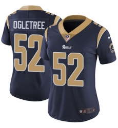 Women's Nike Los Angeles Rams #52 Alec Ogletree Elite Navy Blue Team Color NFL Jersey