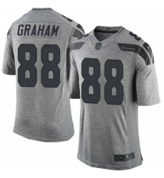 Men's Nike Seattle Seahawks #88 Jimmy Graham Limited Gray Gridiron NFL Jersey
