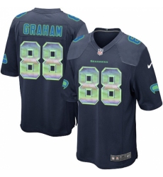 Men's Nike Seattle Seahawks #88 Jimmy Graham Limited Navy Blue Strobe NFL Jersey