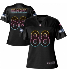 Women's Nike Seattle Seahawks #88 Jimmy Graham Game Black Team Color NFL Jersey