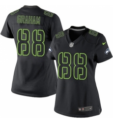 Women's Nike Seattle Seahawks #88 Jimmy Graham Limited Black Impact NFL Jersey