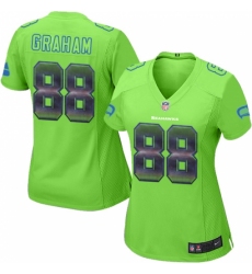 Women's Nike Seattle Seahawks #88 Jimmy Graham Limited Green Strobe NFL Jersey