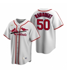Men's Nike St. Louis Cardinals #50 Adam Wainwright White Cooperstown Collection Home Stitched Baseball Jersey