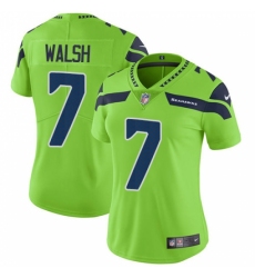 Women's Nike Seattle Seahawks #7 Blair Walsh Limited Green Rush Vapor Untouchable NFL Jersey